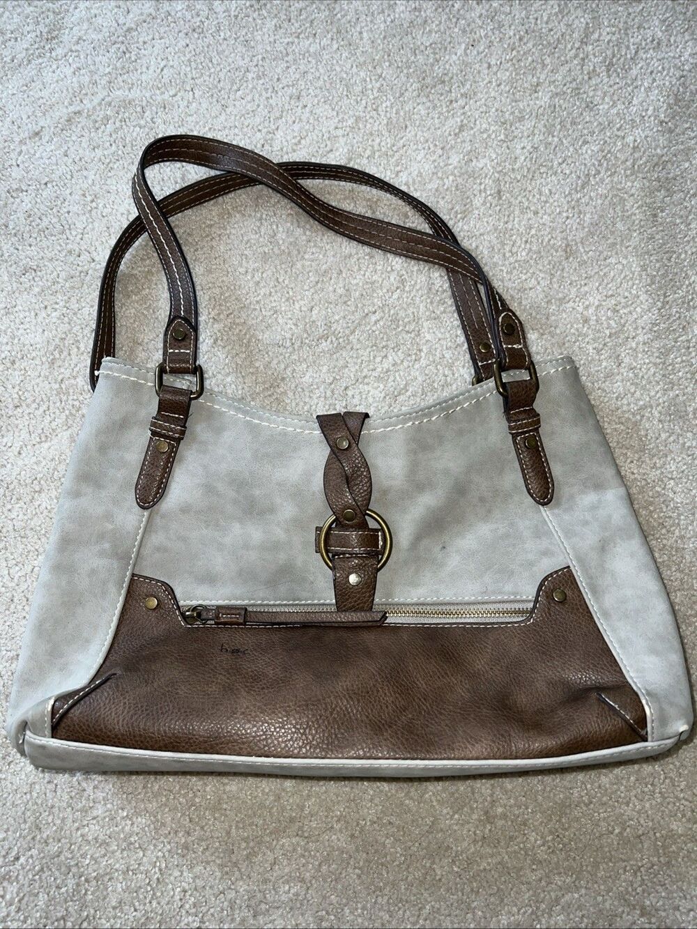 Born Concepts Brown Vegan Faux Leather Purse Shoulder Bag